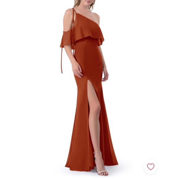 Azazie Paprika Modella Bridesmaid Dress - Picture 4 of 5